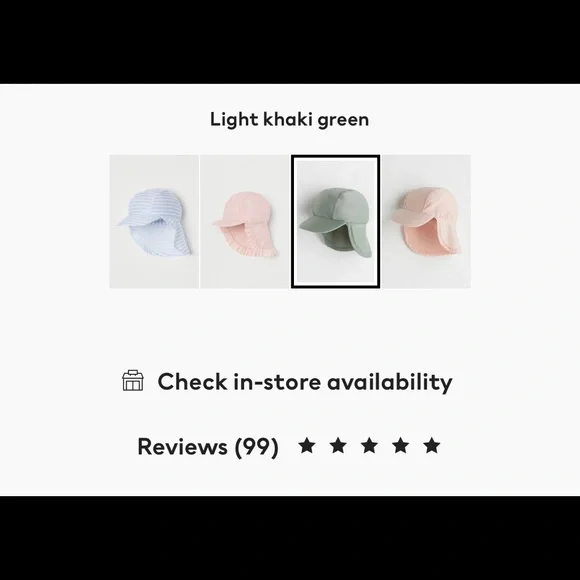 H&M light green Baby Swim Cap NWT - Picture 3 of 4